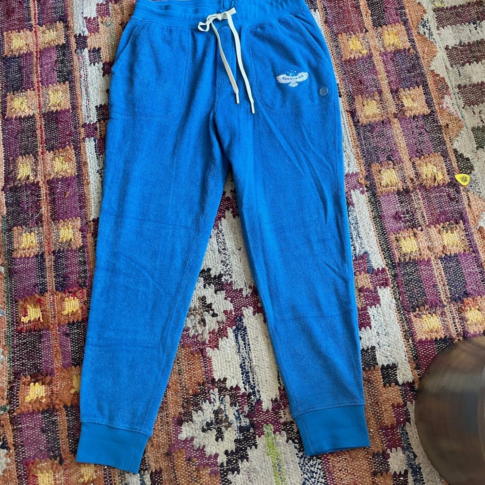 OUTERKNOWN Women's Sunnyside Blue Terry Sweatpants Organic Cotton Size Medium
